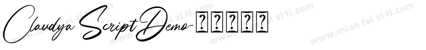 Claudya Script Demo字体转换